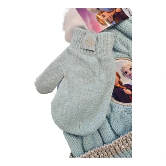 Disney Little Girl's Frozen 2 Winter Beanie Hat and Mitten Set - Picture 3 of 5